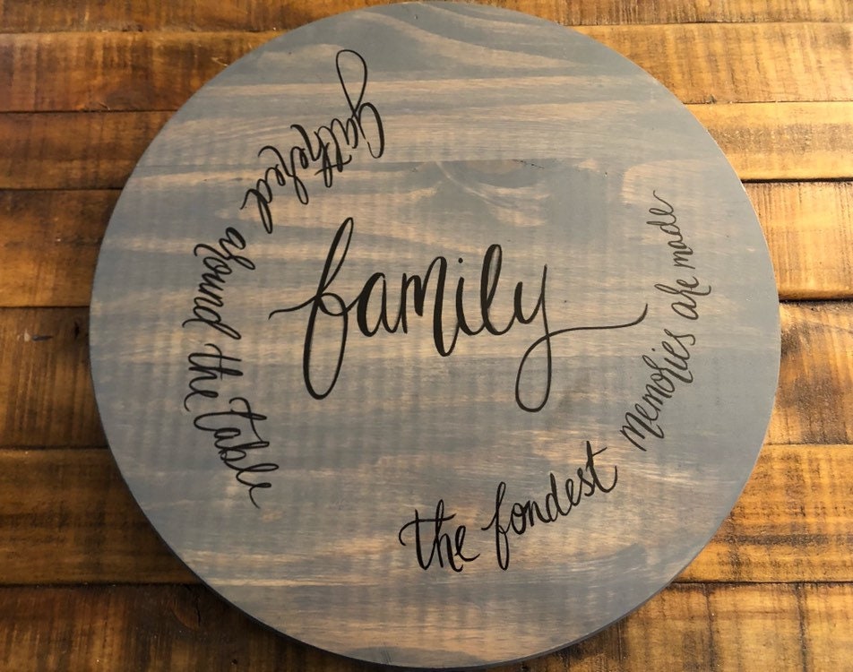 Personalized Lazy Susan with handles