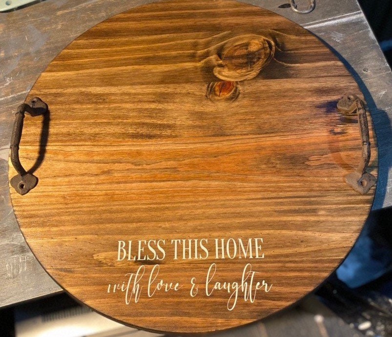 Bless this home with love and laughter Lazy Susan